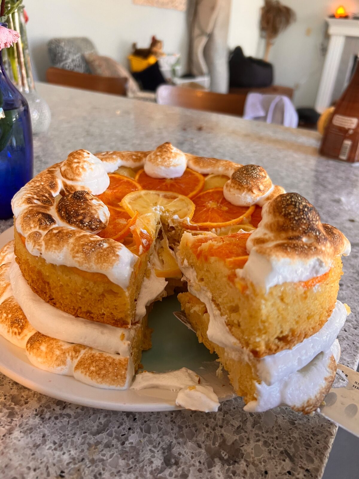 First course and tablescape, tasting menu